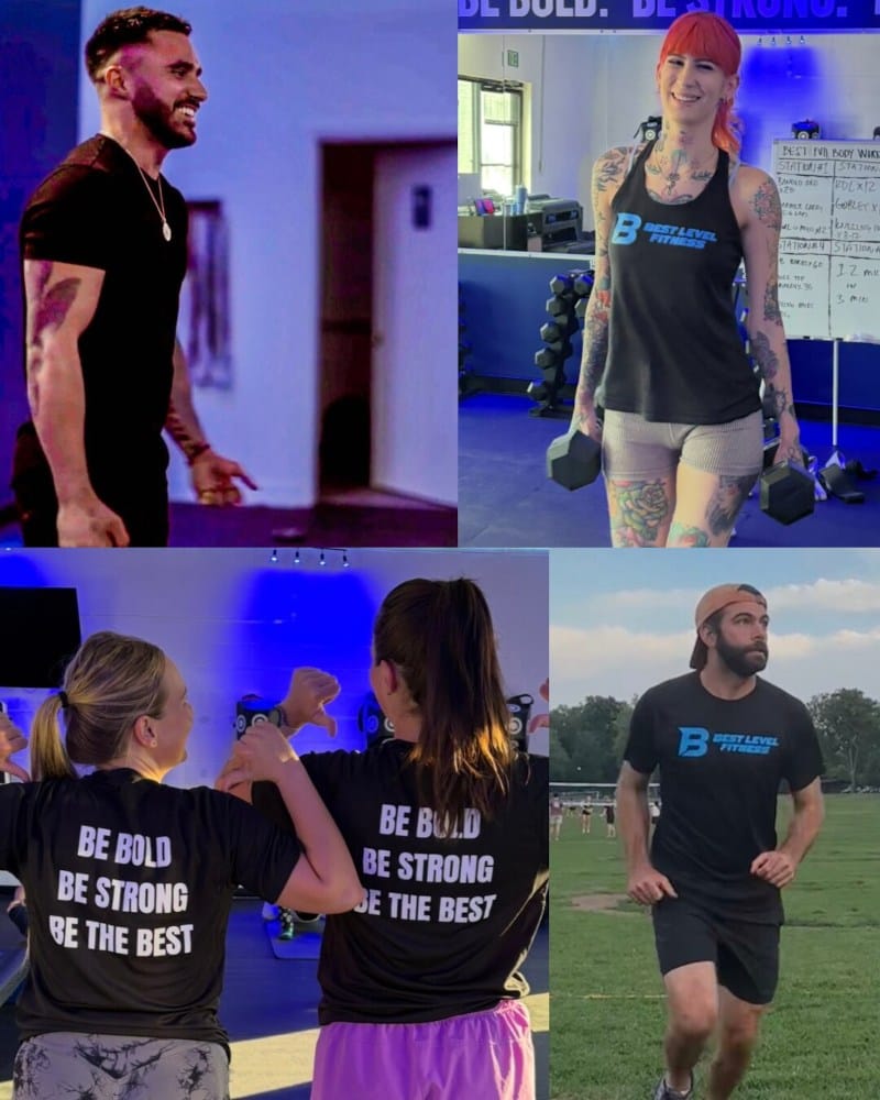 group fitness class and the Best Level Fitnes coach
